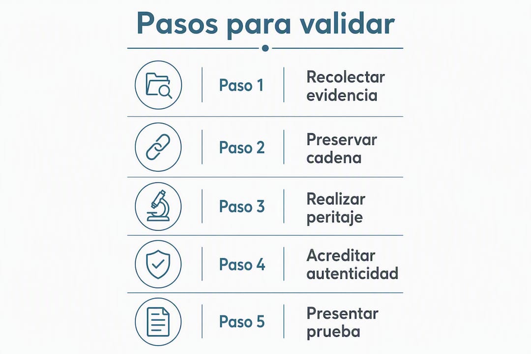 Infografía: cómo verificar la autenticidad de capturas de pantalla como evidencia