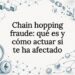 Ilustración decorativa para portada sobre fraude en blockchain