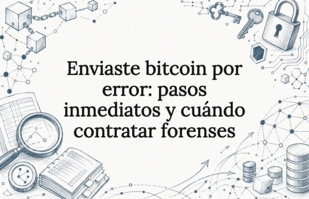 Enviaste bitcoin por error: pasos inmediatos y cuándo contratar forenses