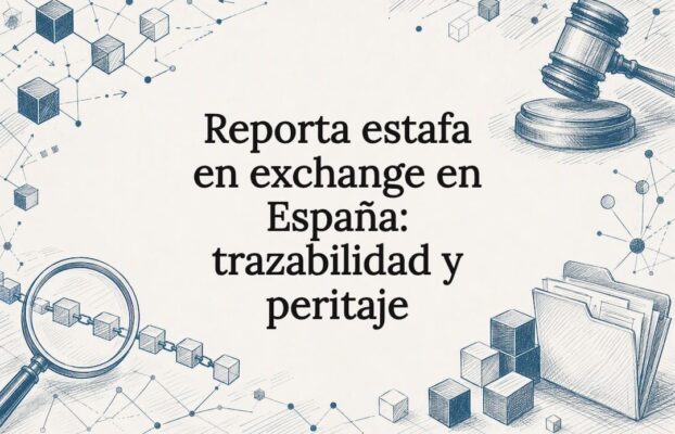 Reporta estafa en exchange en España: trazabilidad y peritaje