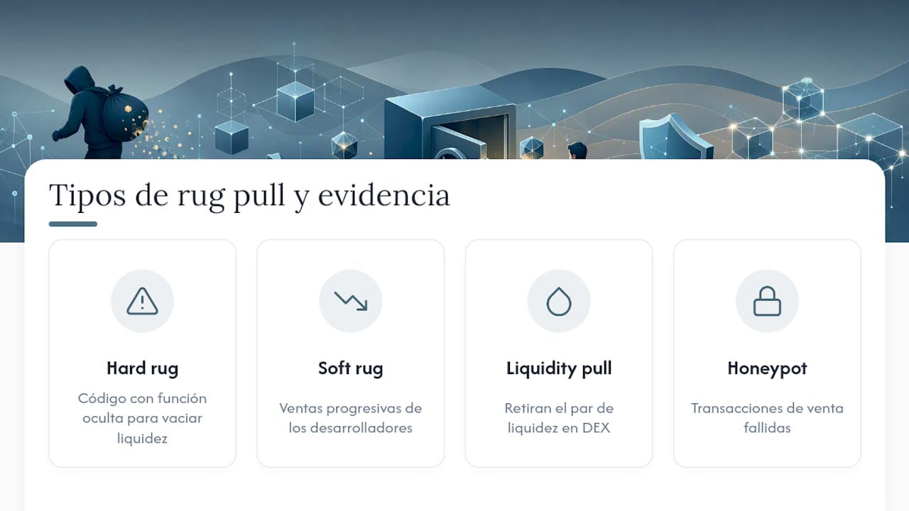 Cuatro tipos de rug pull y cómo identificarlos