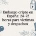 Tarjeta informativa sobre el embargo de criptomonedas