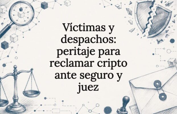 Víctimas y despachos: peritaje para reclamar cripto ante seguro y juez