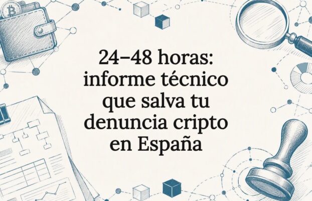 24–48 horas: informe técnico que salva tu denuncia cripto en España