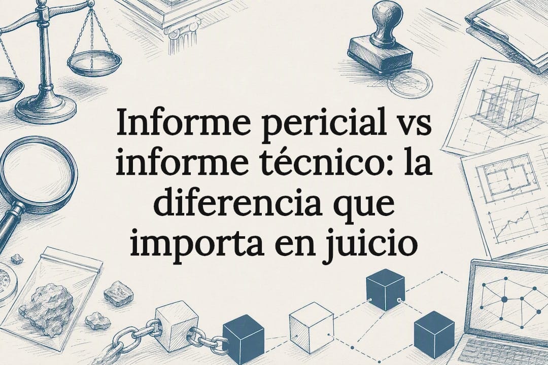 Informe pericial vs informe técnico: la diferencia que importa en juicio