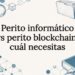 Tarjeta ilustrativa sobre peritaje en blockchain