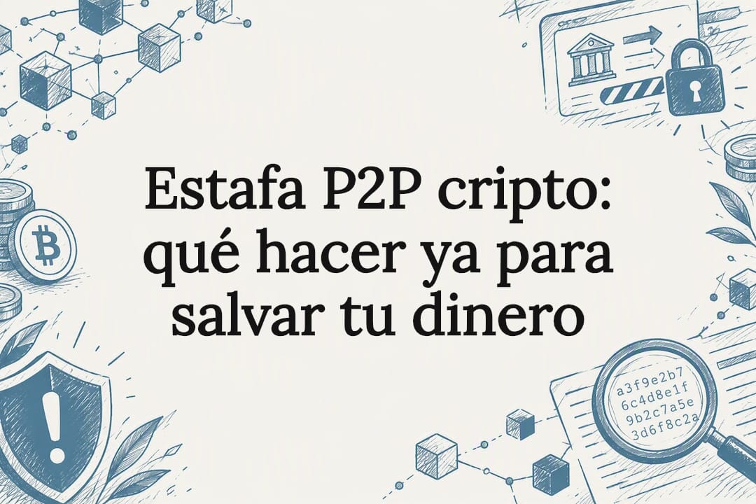 Estafa P2P cripto: qué hacer ya para salvar tu dinero