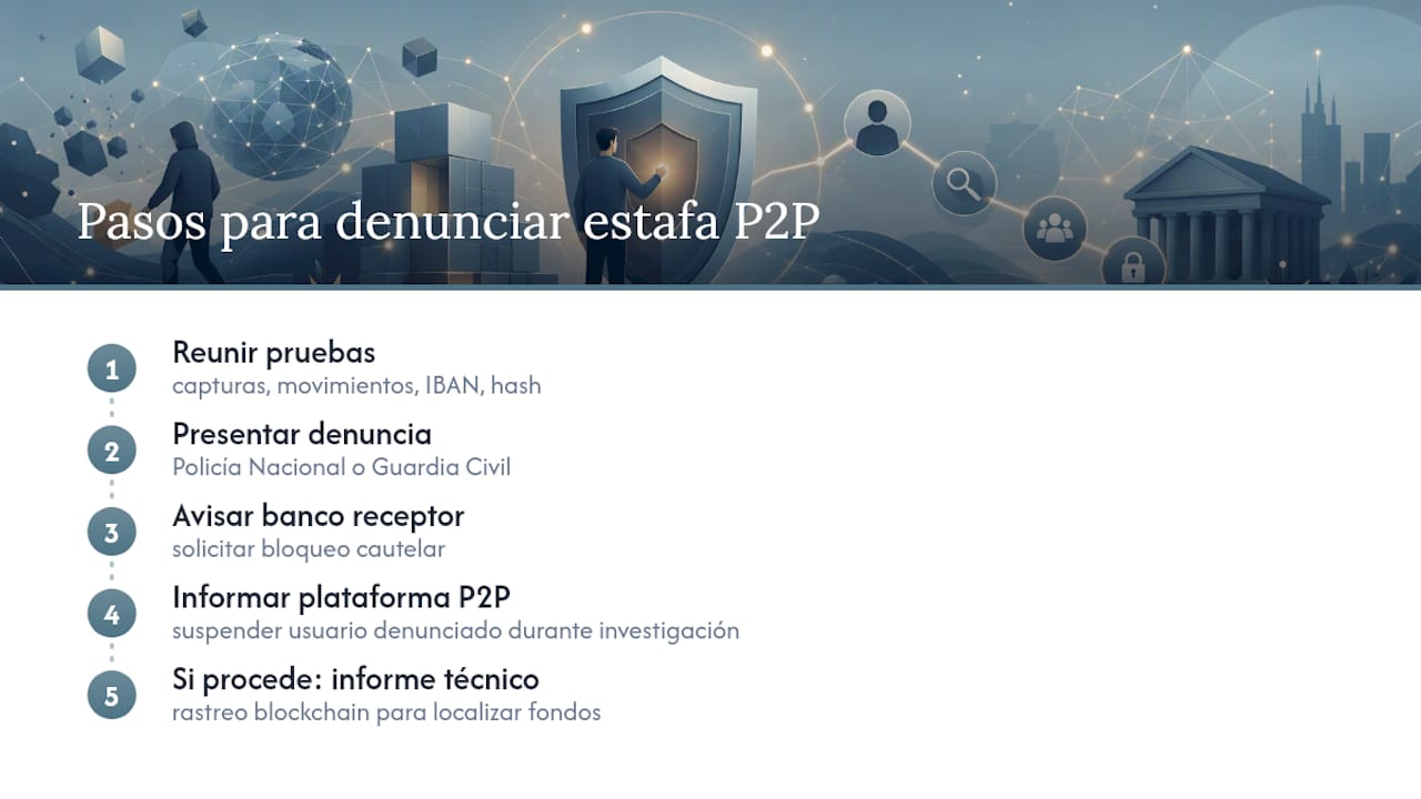 Cómo denunciar una estafa P2P: pasos a seguir