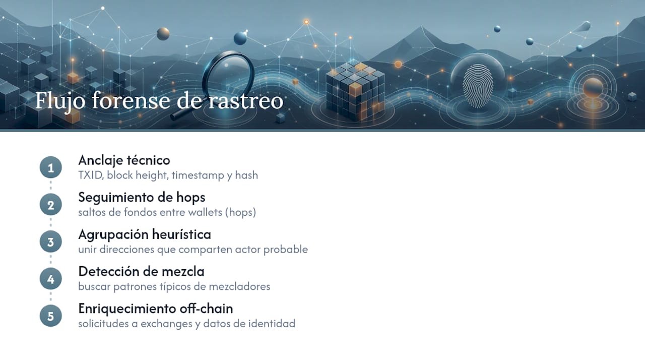 Proceso de rastreo forense de fondos