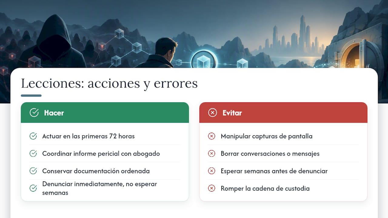 Lecciones prácticas y errores comunes en casos reales — overview diagram