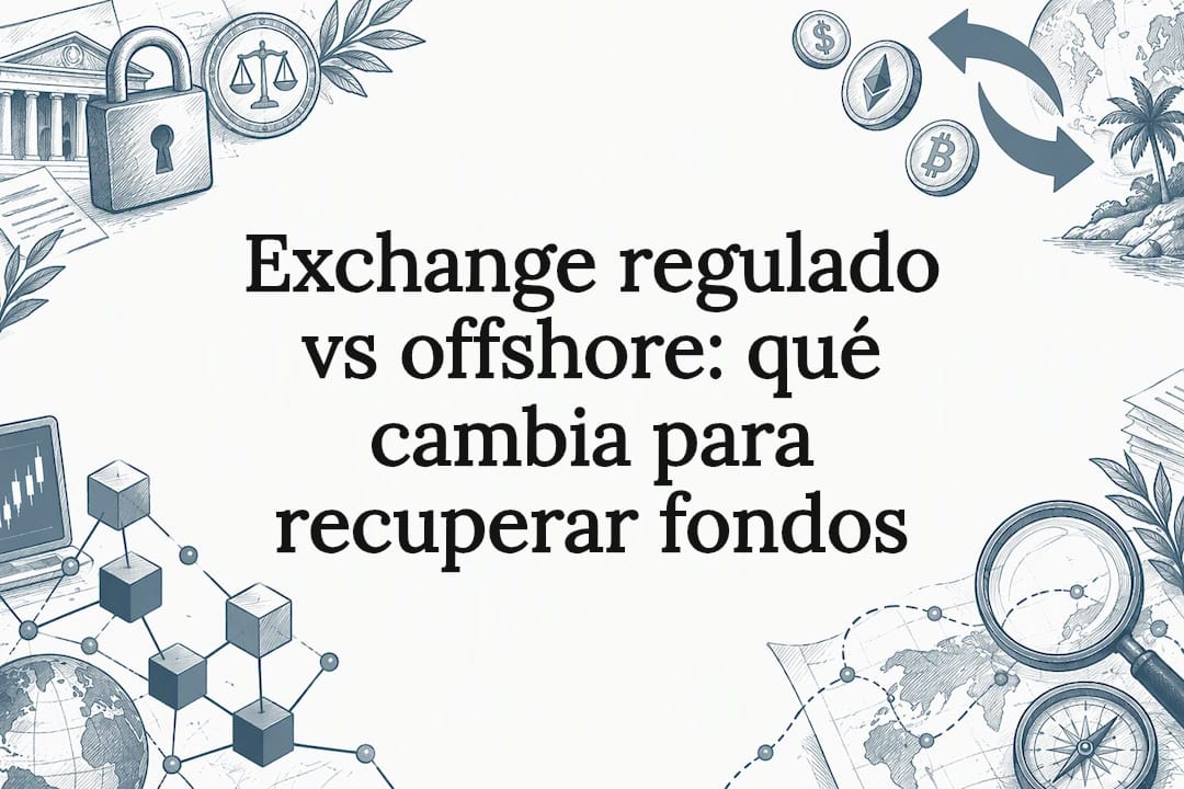 Exchange regulado vs offshore: qué cambia para recuperar fondos