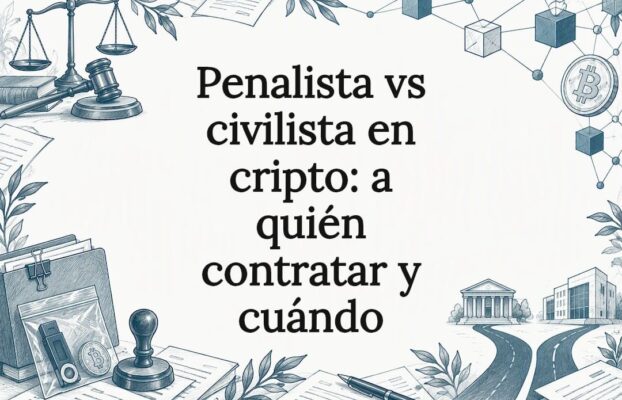 Penalista vs civilista en cripto: a quién contratar y cuándo