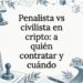 Tarjeta informativa sobre abogados penalistas y civilistas especializados en criptomonedas