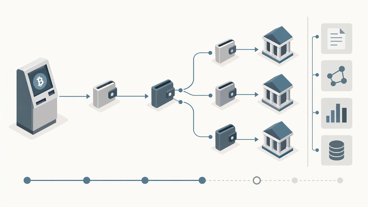 Análisis forense de movimientos de fondos entre billeteras blockchain
