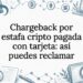 Tarjeta, criptomonedas y comprobante de reclamo