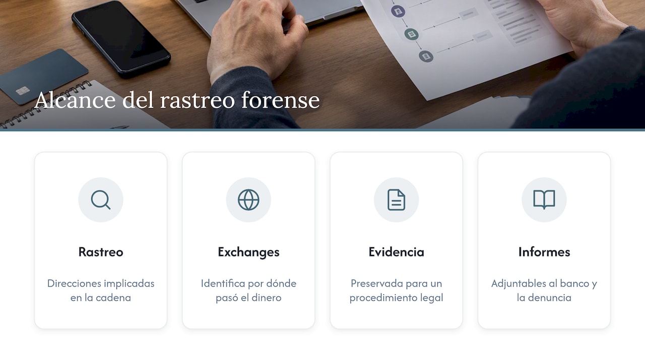 La opción de un rastreo forense profesional para tu caso — overview diagram