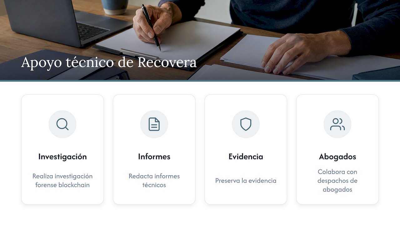 Qué hacemos en Recovera cuando una estafa cripto llega a un exchange — overview diagram