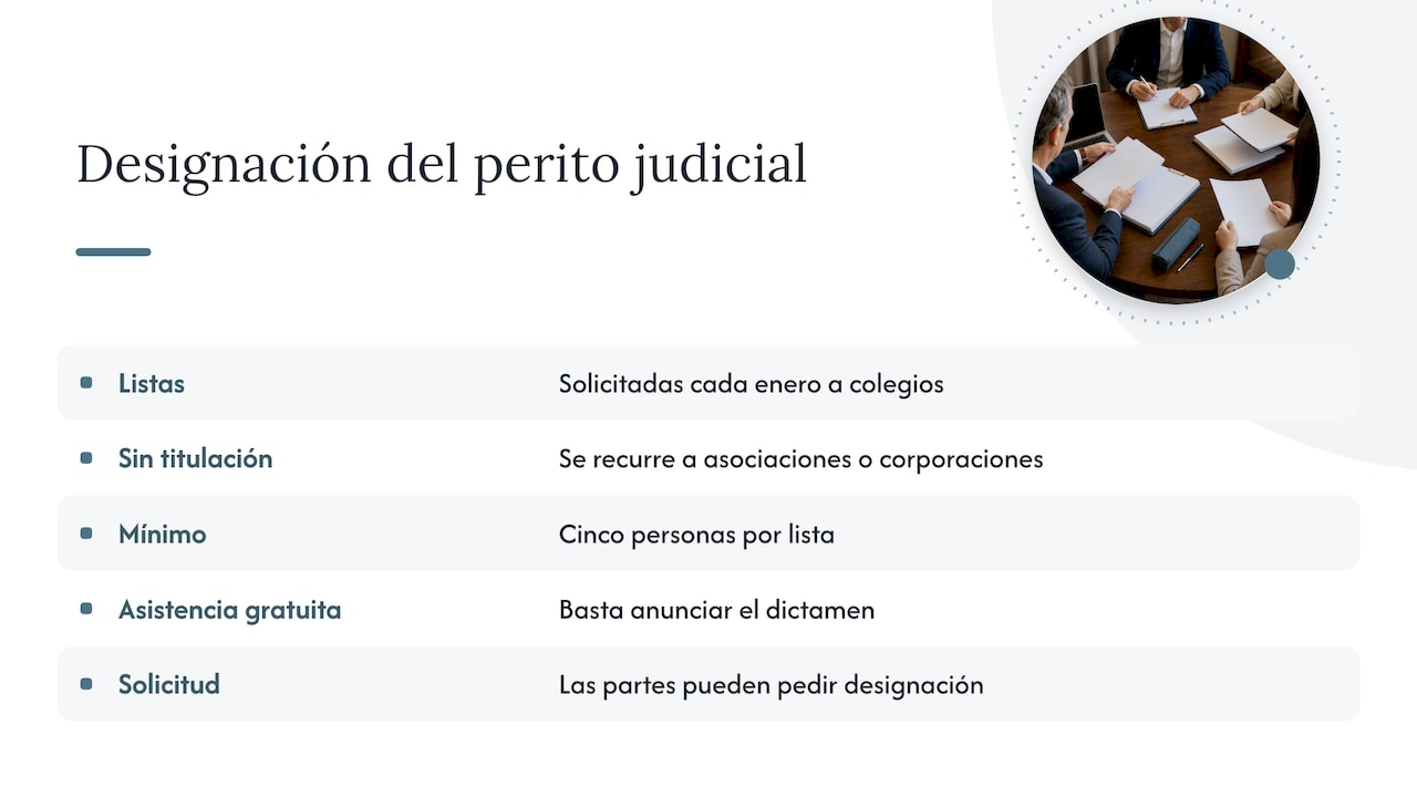 El perito judicial: designado por el tribunal — overview diagram